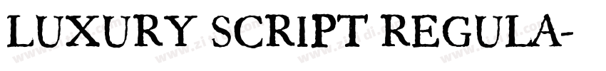 LUXURY SCRIPT REGULA字体转换